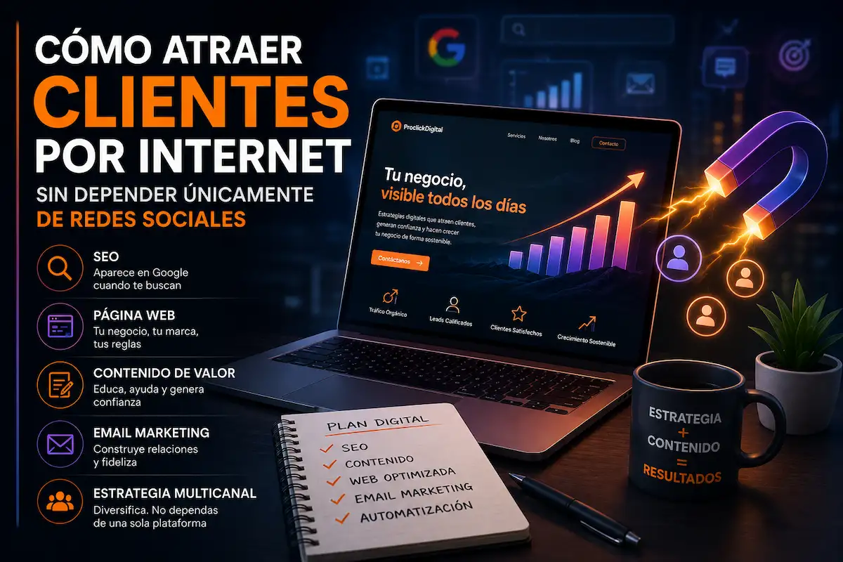 Cómo atraer clientes por internet sin depender de redes sociales