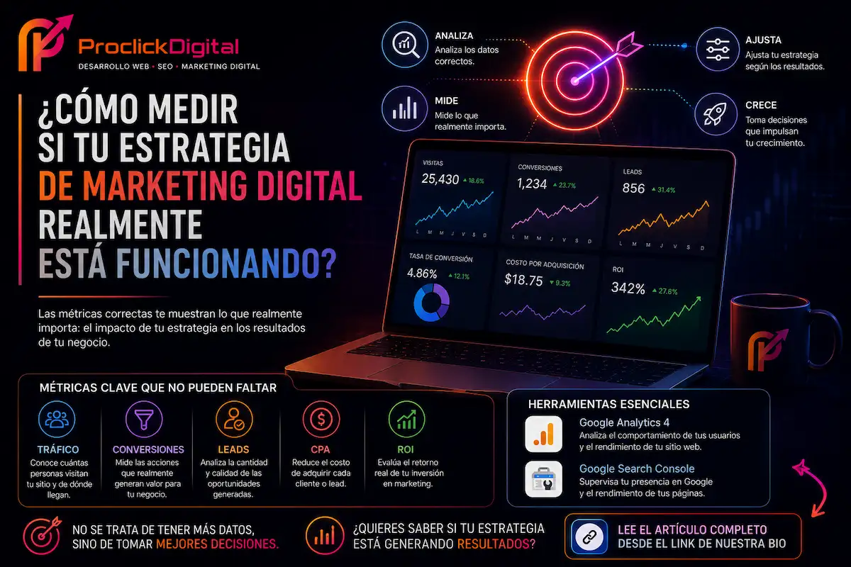 Cómo medir si tu estrategia de marketing digital realmente está funcionando