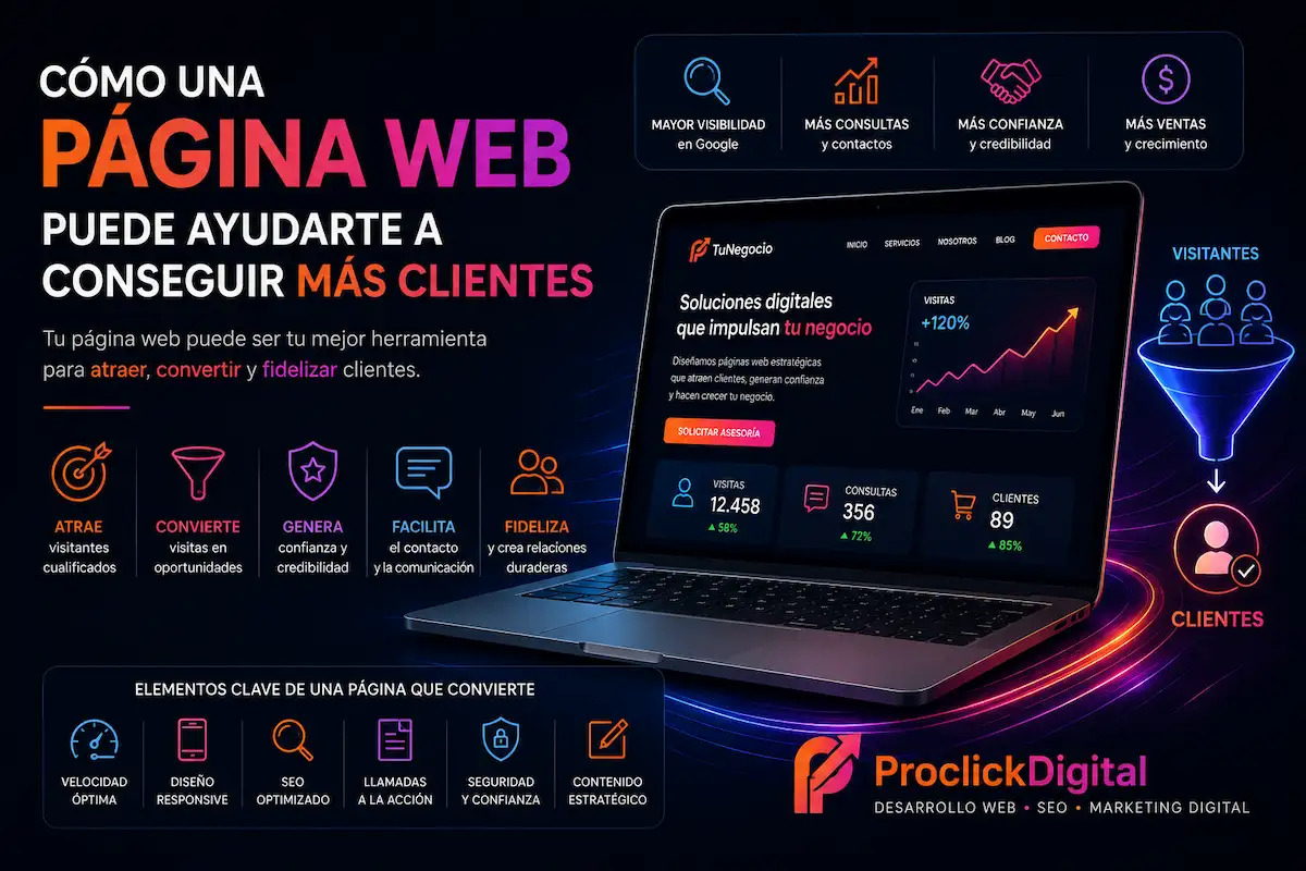 Cómo una página web puede ayudarte a conseguir más clientes