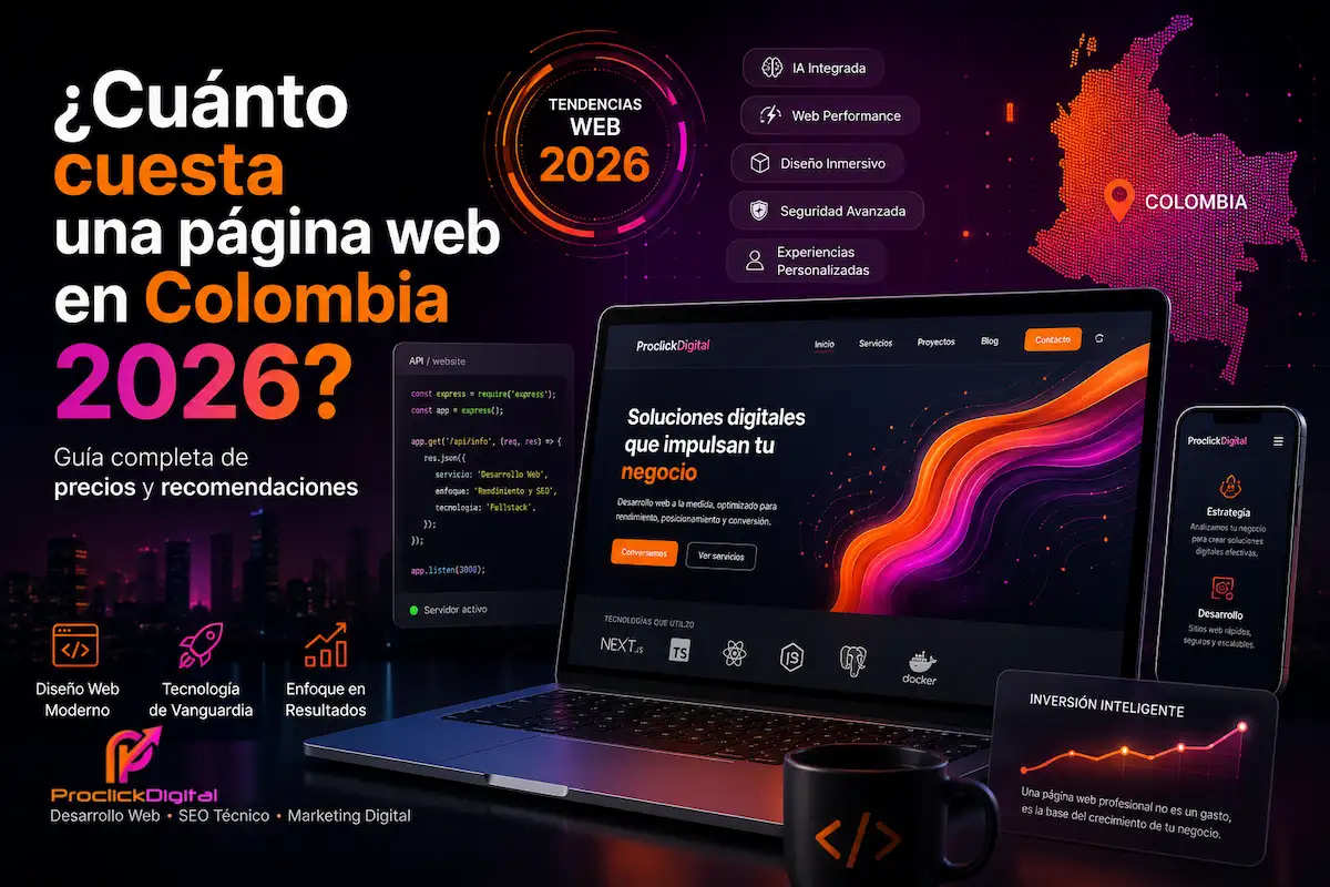 ¿Cuánto cuesta una página web en Colombia en 2026?