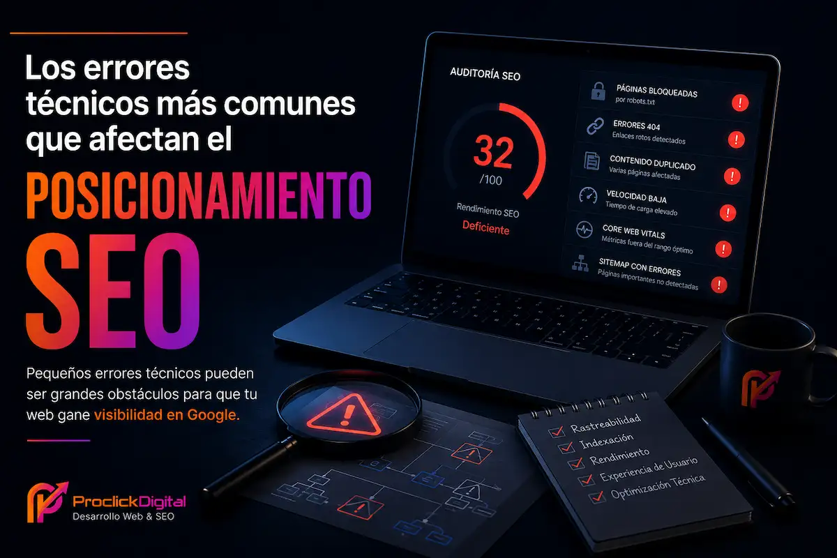 Los errores técnicos más comunes que afectan el posicionamiento SEO